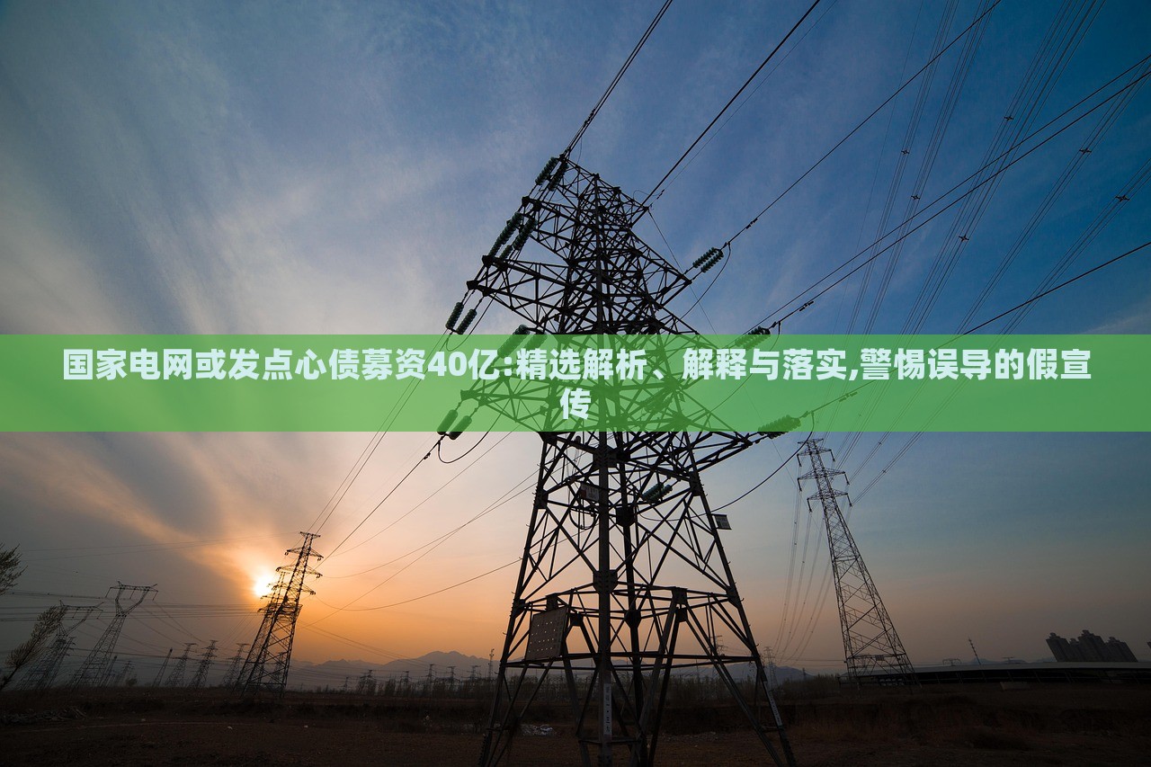 國(guó)家電網(wǎng)或發(fā)點(diǎn)心債募資40億:精選解析、解釋與落實(shí),警惕誤導(dǎo)的假宣傳